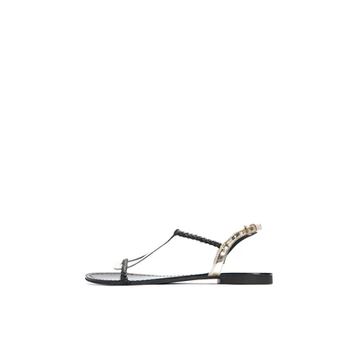 Afbeelding van Kazar Sandalen met riem goud / zwart