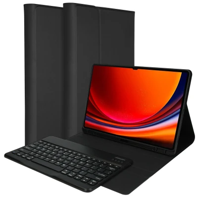 Afbeelding van QWERTY Bluetooth Keyboard Bookcase voor de Samsung Galaxy Tab S9 Plus 12.4 inch hoes met toetsenbord van Accezz