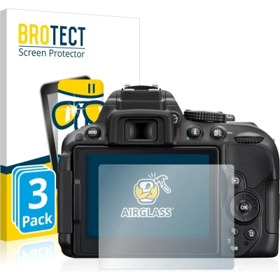 Afbeelding van BROTECT Screenprotector voor Nikon D5300 Folie Beschermfolie Beschermglas transparant (3 Stuks)