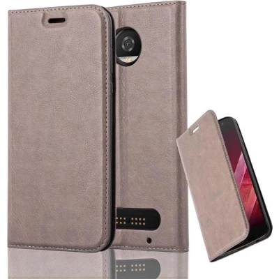 Afbeelding van Cadorabo Hoesje geschikt voor Motorola MOTO Z2 PLAY / FORCE in KOFFIE BRUIN Beschermhoes Case magnetische sluiting