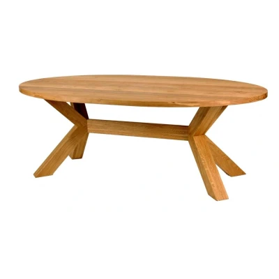 Afbeelding van Ovale vergadertafel Ankara breed 240CM diep 130CM bladkleur Geolied Eiken