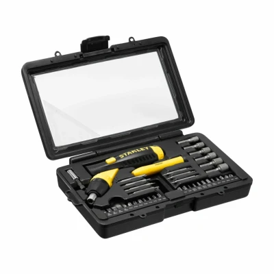 Afbeelding van Stanley handgereedschap 38 Delige Pistoolgreep Ratel Bit Set 0 63 038