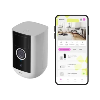 Afbeelding van OMAJIN by Netatmo, 2K Draadloze Binnen en Buitencamera, 140 Kijkhoek, IP65 Waterdicht, 64 SD/Cloud opslag, Bewegings/Personendetectie, 9600mAh Batterij, Twee weg Audio, OWC 01