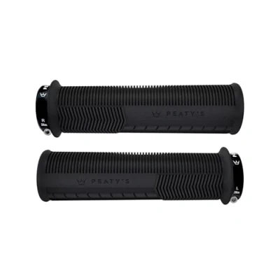 Afbeelding van Peaty&#039;s Monarch Grips Zwart/Paddestoel/Dik Trail Comfort, Duurzaam, Ergonomische Vingerstangen, Ondersteuning Duimpad, de hele dag rijden, Alle Weer &amp; Terrein, MTB Enduro Downhill Ebike