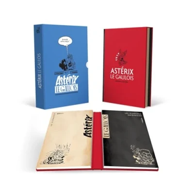 Afbeelding van Astérix Le Gaulois N1 Coffret anniversaire 65 ans: édition : scénario ; Les planches originales