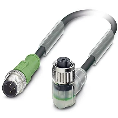 Afbeelding van Phoenix Contact 1546592 Sensor/actuator connector, geassembleerd M12 Aantal polen: 3 Stekker, recht, Bus, haaks 2.00 m 1 stuk(s)