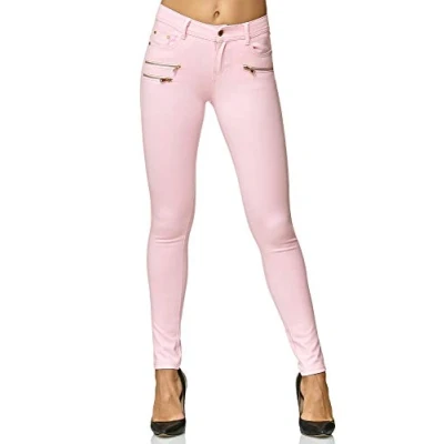 Afbeelding van Elara Dames Stretchbroek Skinny Fit Jegging Chunkyrayan Roze 1186 12 Rosa 40