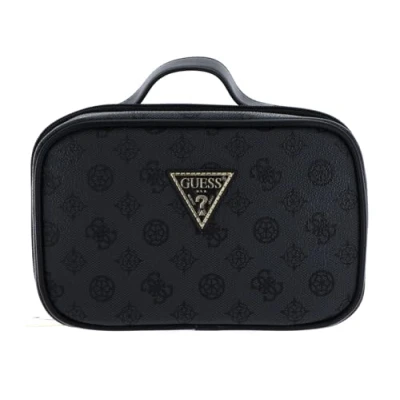 Afbeelding van GUESS Cosmetische tas Wilder Dual Travel Case Charcoal Antraciet