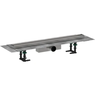 Afbeelding van hansgrohe RainDrain Compact 56177000 Douchegoot 700 standaard installatie complete set, kleurloos, 70 cm/betegelbaar