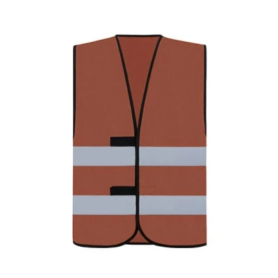 Afbeelding van KORNTEX Dortmund Veiligheidsvest met klittenbandsluiting, veiligheidsvest, pannenvest, EN 17353 gecertificeerd, 360 reflecterende strepen, L, kastanje, sterk reflecterend voor de beste zichtbaarheid,