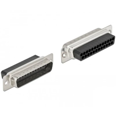 Afbeelding van Delock D Sub 25 pins krimpconnector, metaal, 4 stuks