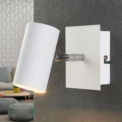 Afbeelding van Lindby buitenspot 1licht metaal H: 11 cm GU10 wit, chroom
