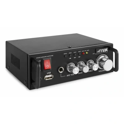 Afbeelding van MAX AV340 karaoke versterker met Bluetooth 2x 50W