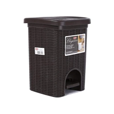 Afbeelding van Stefanplast 30102 Afvalemmer, in rotan look van kunststof, 20,5 x 28 cm