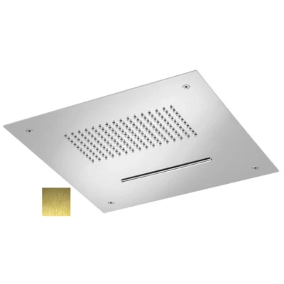 Afbeelding van SB Square Regendouche inbouw 2 straals PVD Goud 1208955759
