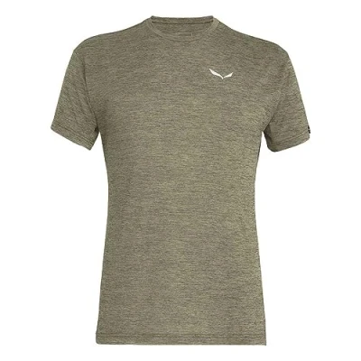 Afbeelding van Salewa PUEZ melange DRY M S/S Tshirt print, Heren, Maat: 50, Dark olive