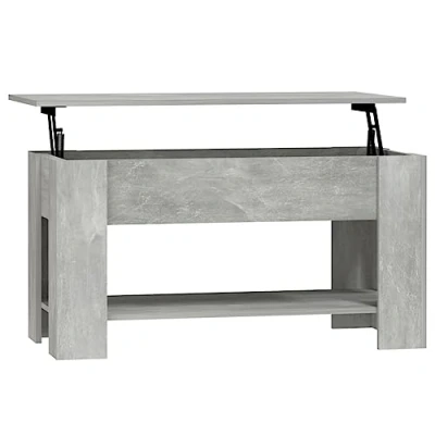 Afbeelding van vidaXL Salontafel 101x49x52 cm bewerkt hout betongrijs, tafel, bijzet salon bijzettafel, koffietafel, koffie tafel