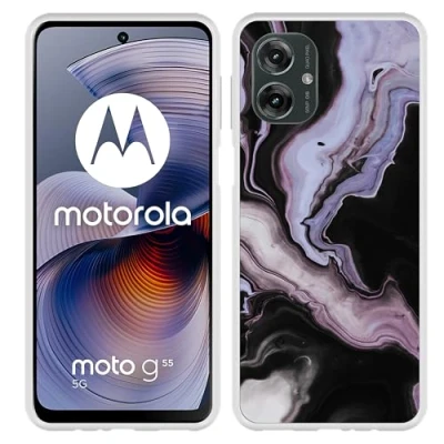 Afbeelding van Cazy Hoesje geschikt voor Motorola Moto G55 Siliconen Liquid Marble