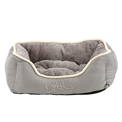 Afbeelding van Dehner Honden en kattenbed Sammy, ca. 61 x 48 18 cm, polyester, grijs