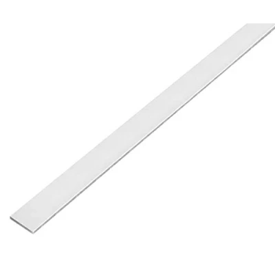Afbeelding van Alberts 489182 Platte buis zelfklevend aluminium, glasparelgestraald zilver 1000 x 25 2 mm