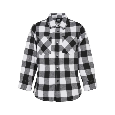 Afbeelding van Urban Classics Checked Overhemd voor kinderen, Maat: 122/128, Black forest