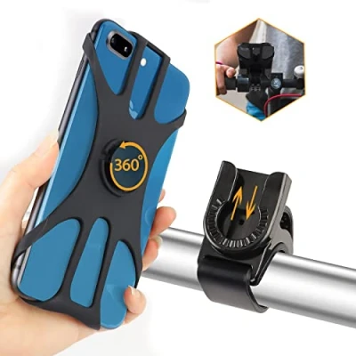 Afbeelding van telefoonhouder voor op de fiets, universele houder, 360 graden draaibaar, motor compatibel met iPhone 13/12/11/Pro MAX/Pro/Mini/SE/XS, smartphones van 4,5 7 inch (11,4 17,8）