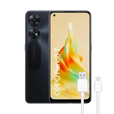 Afbeelding van OPPO Reno8T Smartphone, zonder simslot, 8 GB + 128 GB, camera 100 MP 2 MP, microscoopcamera, Android, batterij 5000 mAh, snel opladen, 33 W, zwart