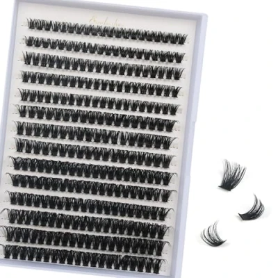 Afbeelding van valse wimpers, clusters, 280 stuks, clusterwimpers, D krul, 60D mix, 8 16 mm, individuele doe het zelf wimperextensions, herbruikbare volume wimperextensions (60D, mm)