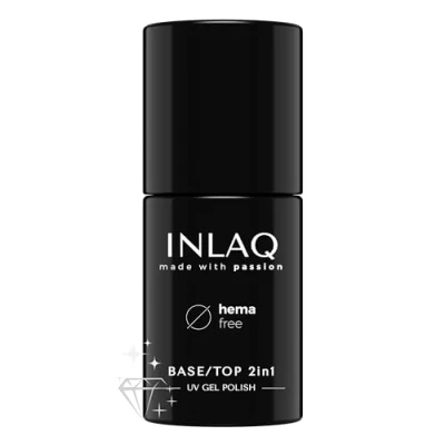 Afbeelding van INLAQ® Hema Free Top/Base Coat 2in1 Gellak UV Base en Top Premium Nagellak Vrij van Di 6ml