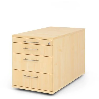 Afbeelding van SIGNA TC30 BS Rolcontainer Esdoorn Hout met 3 lades Metalen beugelhandgreep