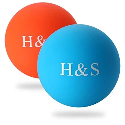 Afbeelding van H&amp;S Massage Ballen voor Trigger Point Therapie 2 Stuks Stevig Dichte Lacrosse Ball Set Spierknopen &amp; Yoga