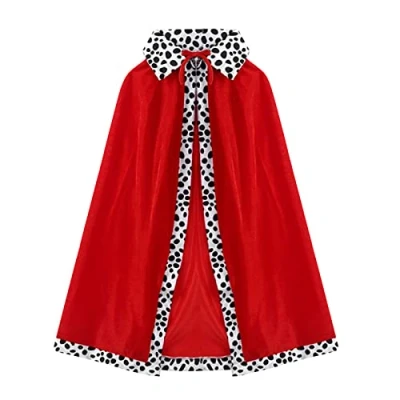 Afbeelding van MIVAIUN Prince cape voor kinderen, koningin cape, koningin, kostuum Halloween, carnaval, themafeest, rollenspel, podiumoptreden, 80 cm (rood)