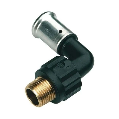 Afbeelding van Henco knie Ø26x3/4&quot; pers x buitendraad. Artikelnr: 5PK 2605