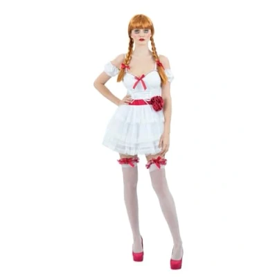 Afbeelding van Smiffy&#039;s Pop Kostuum Annabelle Living Doll Vrouw Wit / Beige Extra Small Halloween Verkleedkleding