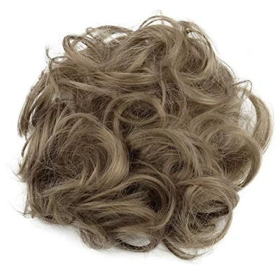 Afbeelding van CAISHA Haarstukje Haarwokkel Opgestoken Bruids Kapsel Volumineus Gekruld Knoet Natuurlijk Blond G25A