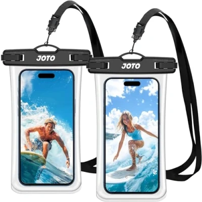 Afbeelding van JOTO 2 Stuks Universele Waterdichte Telefoonhoes, Onderwater Droge Zak Tas voor iPhone 13 Pro Max Mini 12 11 Xs XR X 8 7 6S, Galaxy S20 Ultra/S10, Note 10, tot 7&#039;&#039; Zwart