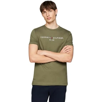Afbeelding van Tommy Hilfiger LOGO TEE Tshirt print, Heren, Maat: 3XL, Green