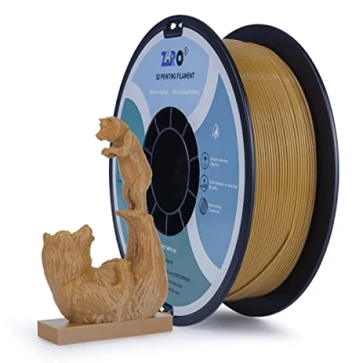 Afbeelding van ZIRO PLA 1.75MM Filament 3D Printer PRO Basic Color Series 1KG(2.2lbs), Afmeting Nauwkeurigheid +/ 0.03mm, Bruin