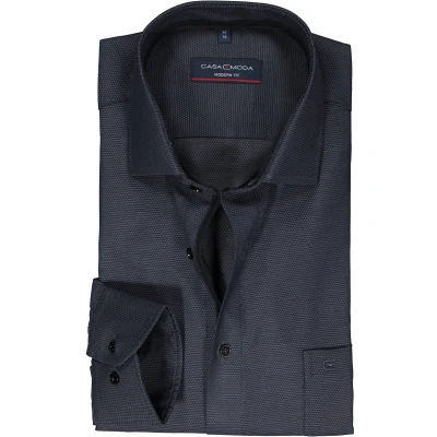 Afbeelding van Casamoda UNI Modern FIT Overhemd, Heren, Maat: 48, Dunkelgrau