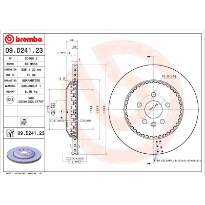 Afbeelding van Brembo Remschijven 09.D241.23
