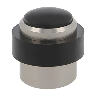 Afbeelding van AMIG Deurstopper/deurbuffer 1x D30mm inclusief schroeven mat zilver Deurstoppers