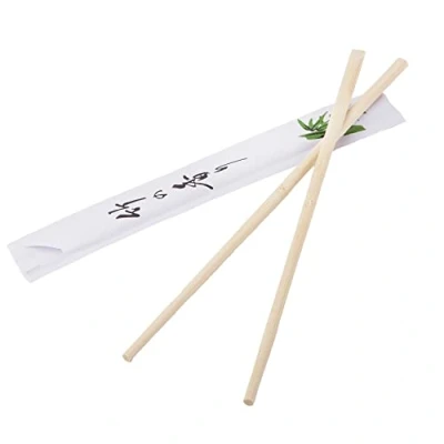 Afbeelding van SKIR&#039;CO (Pack van 50 paar) Wegwerp Sushi bamboe eetstokjes, 21 cm houten eetstokjes voor noedels, individueel verpakt