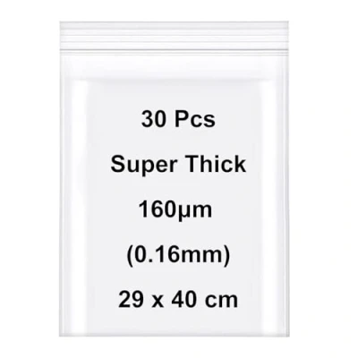 Afbeelding van Hersluitbare Plastic Seal Bags, Super Dikke Zip Lock Zakken, Clear Storage Herbruikbare Press Polytheen zakjes, Verzegelbare Opslag Baggies Dikte 160μm (0.16mm)