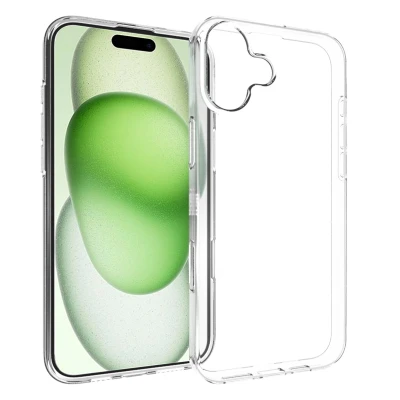 Afbeelding van Apple iPhone 16 Plus Hoesje Siliconen en TPU (zacht) Accezz Backcover/Softcase Transparant Telefoonhoesje