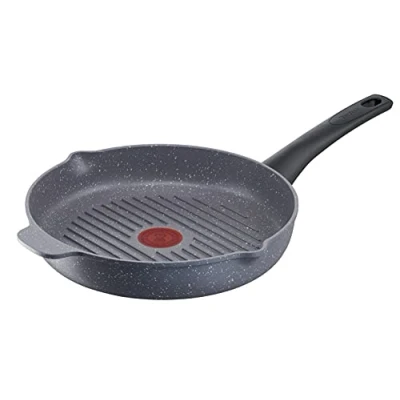 Afbeelding van Tefal Natural On Induction G2801902 26 cm non stick grillpan, exclusief, donkergrijs,
