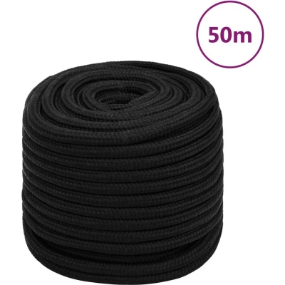 Afbeelding van vidaXL Werktouw 18 mm 50 m polyester zwart
