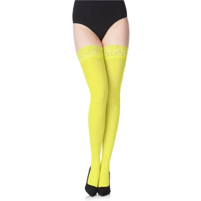 Afbeelding van Merry Style MS GB 791 Dames Stay Up Kousen 40 Denier licht glanzend elastische band Polyamide Pistazie XS / S