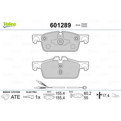 Afbeelding van Valeo Remblokset 601289