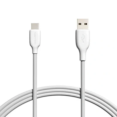 Afbeelding van AmazonBasics Kabel, USB C 2.0 naar A (USB IF gecertificeerd), 1,83 meter, wit
