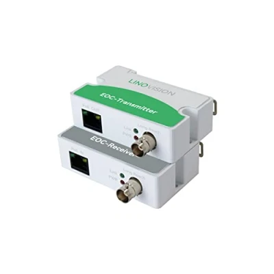 Afbeelding van LINOVISION POE IP Over Coax EOC Converter Max 3000ft Power and Data Transmission Regular RG59 Coaxiale Kabel voor het upgraden van Analog Surveillance System naar